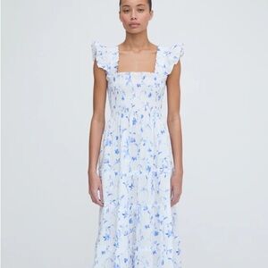 Hill House The Ellie Nap Dress in Blue Floral sz XS